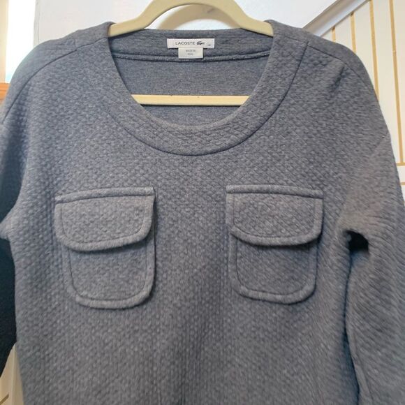 Lacoste Gray Quilted Pullover - Picture 5 of 6